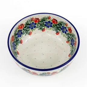 Miska ceramiczna C38 0,6l <br> 1535X Czerwony wianuszek